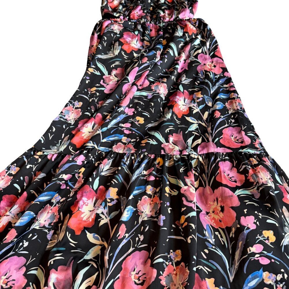 Aidan by Aidan Mattox Floral Cutout Maxi Dress Sleeveless High Neck Size 6 Women - Picture 9 of 13